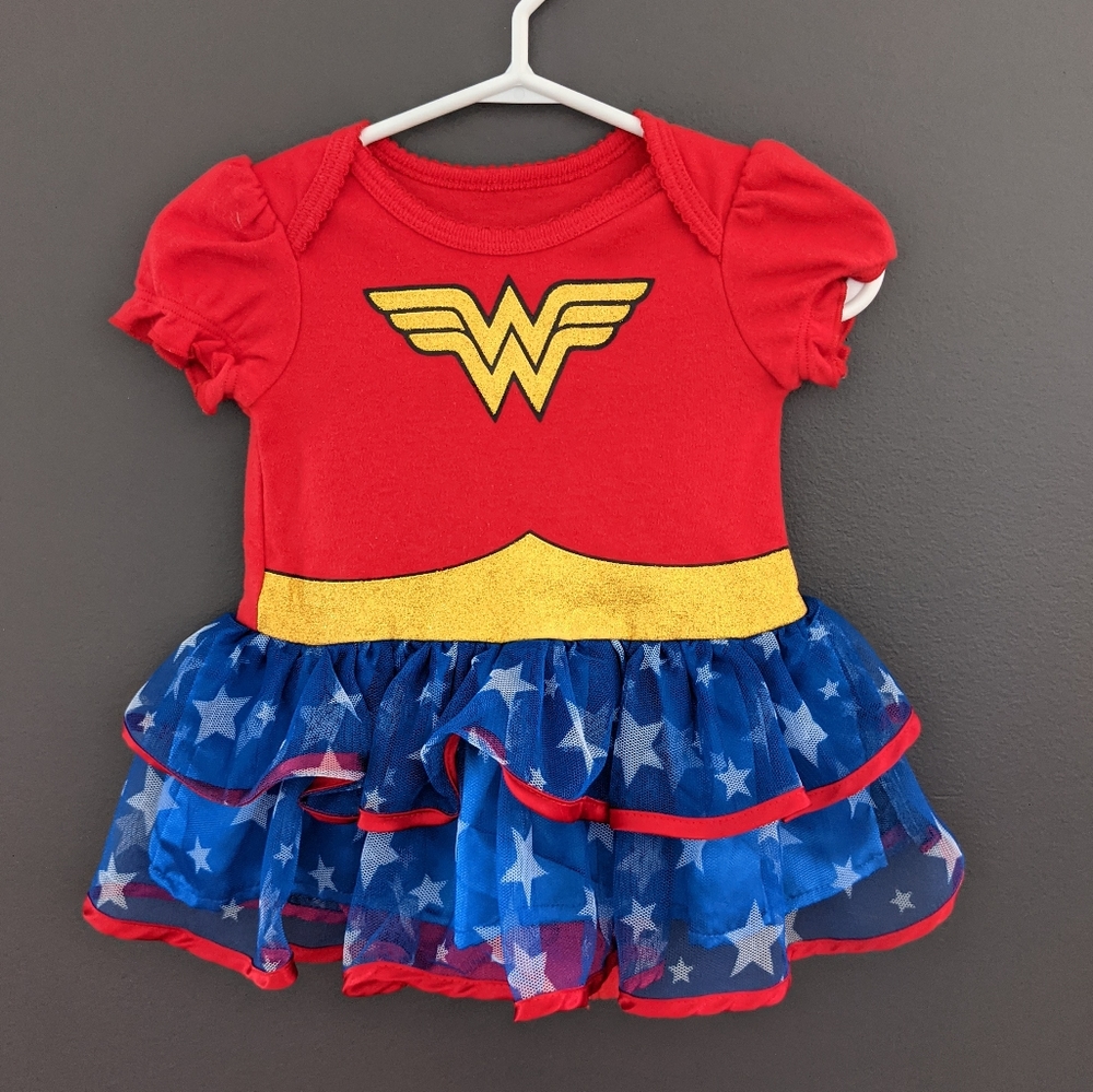 Wonder Woman red & blue onesie/costume